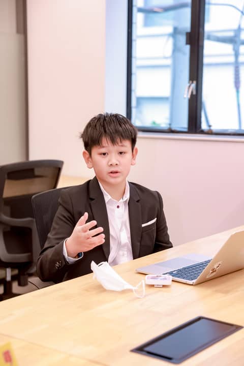 boy talking