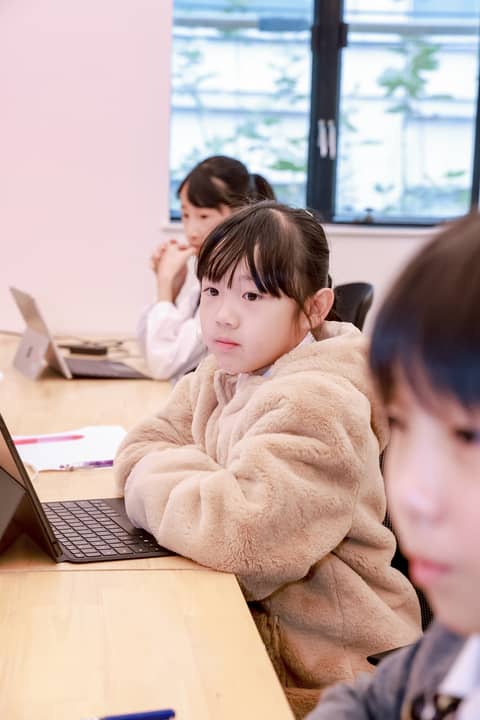 children concentrating