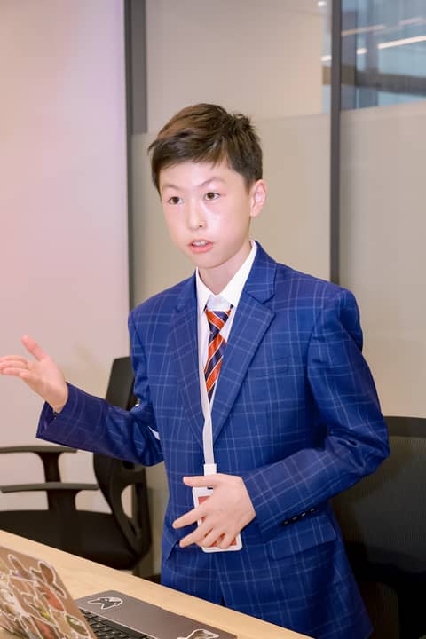 Boy talking and debating
