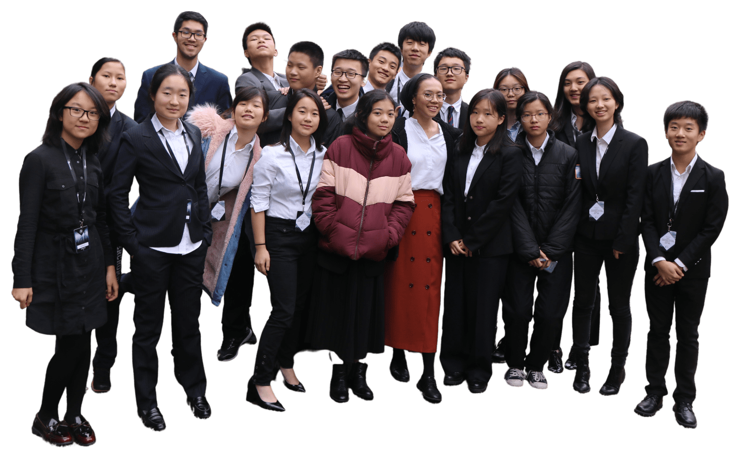 Group of debate students